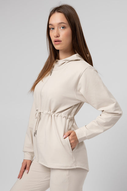 Pánská Mikina s Kapucí a Zipem – Delší Střih z Měkké Bavlny, Velikosti S, M, L, XL