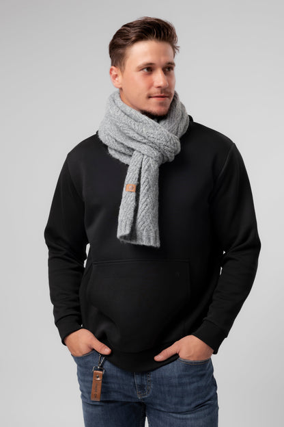Teplý Pletený Šál pro Muže, Měkký a Lehký Design, 70 x 30 Palců, Ideální pro Chladné Počasí